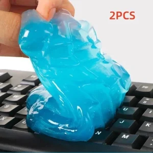 2pcs Car Cleaning Gel Dust Remover Keyboard Cleaner Magic Cleaning Pad Tool