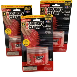 3 Ruby Squishy Clean As Seen on TV Lift Away Dust & Debris 7.05oz For Auto/Home